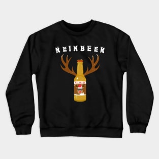 Reinbeer Beer Bottle With Antlers - X-mas Beer Party Crewneck Sweatshirt